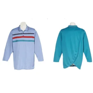 Adaptive Men's Long Sleeve Polo Petal Back Clothing