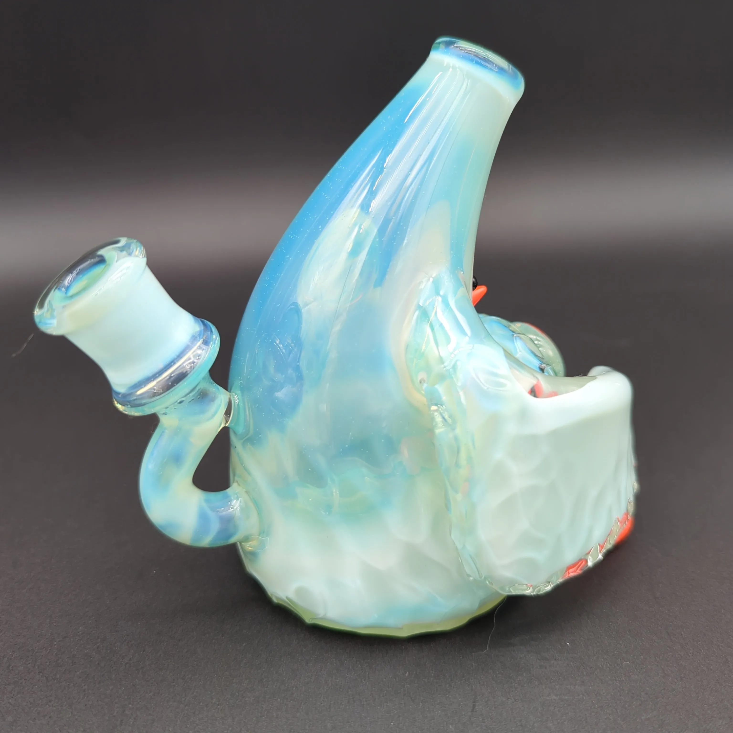Chaka Glass Faded Ice Cave Penguin Dab Rig - Unique Handcrafted Water Pipe for Effortless Dabbing Experience