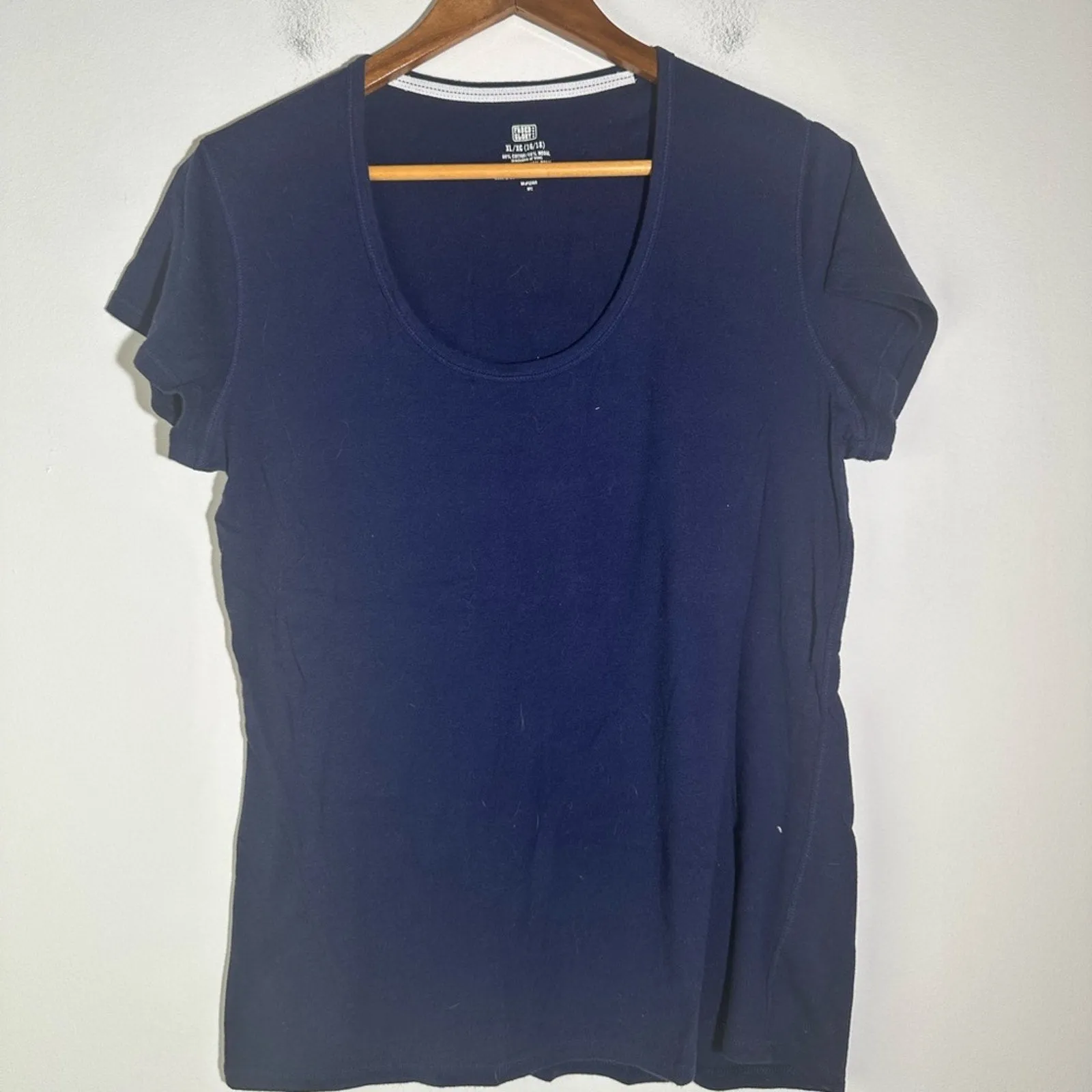 Faded Glory Blue Fitted Short Sleeve Tee