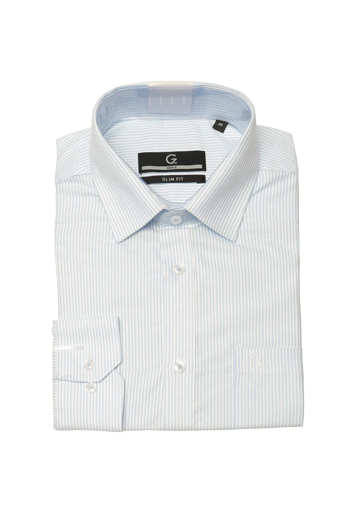 Gen Z Men's Long Sleeve Stripe Formal Shirt