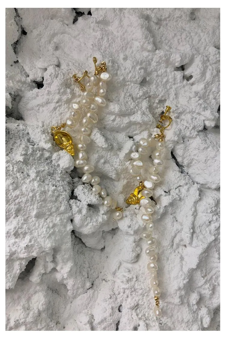 Long Natural Pearl EarringsNiche And Exquisite