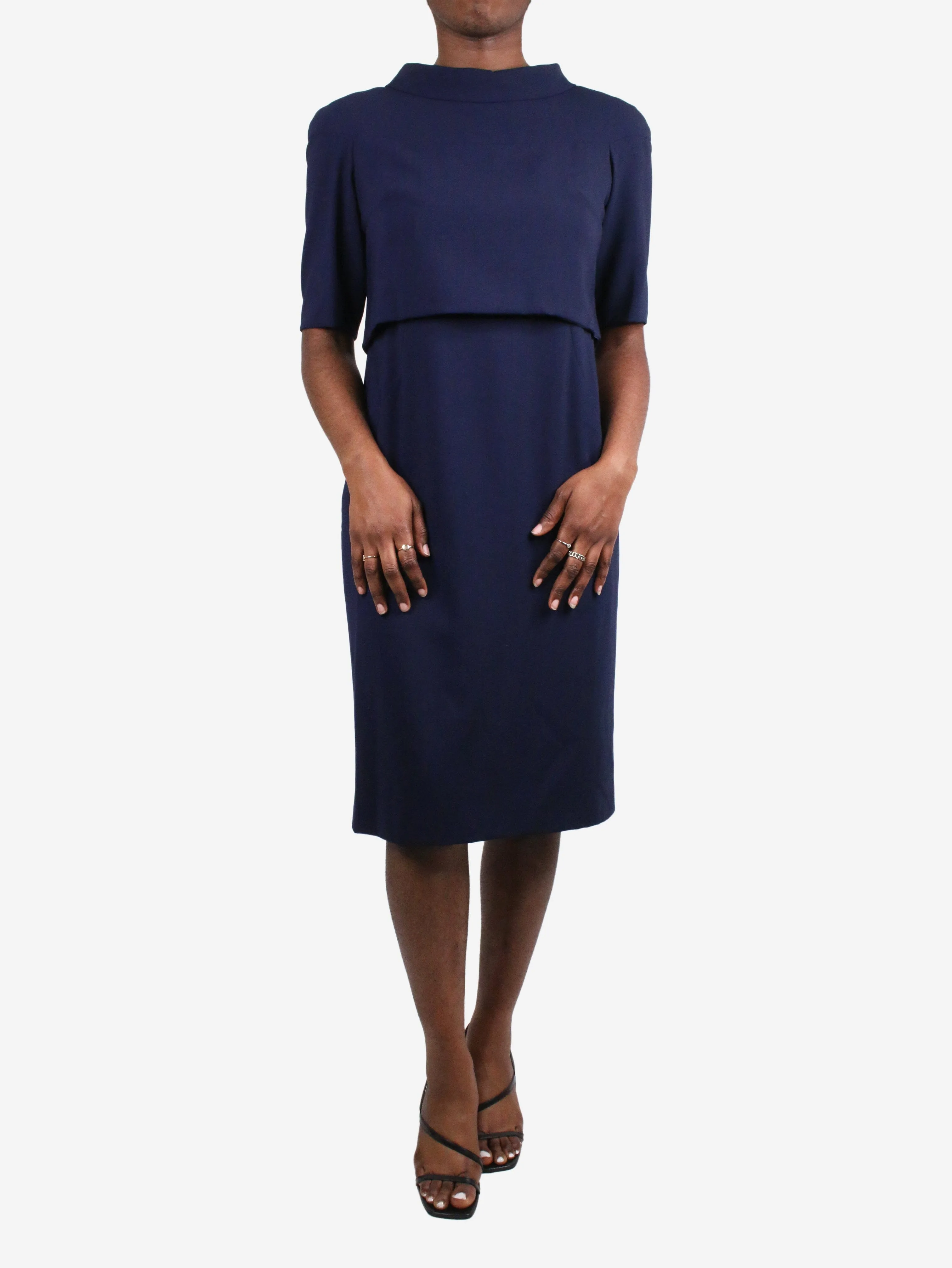 Navy formal dress - size UK 14