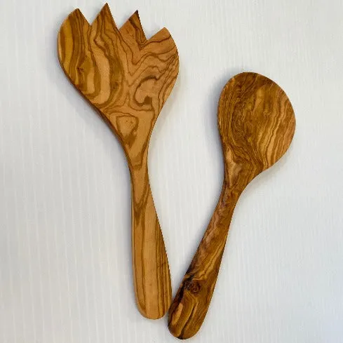 OliveWood Salad Servers