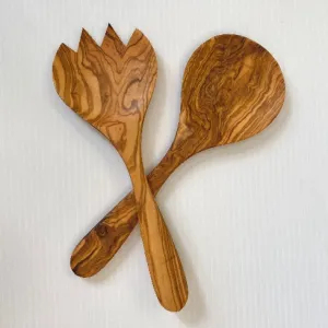 OliveWood Salad Servers
