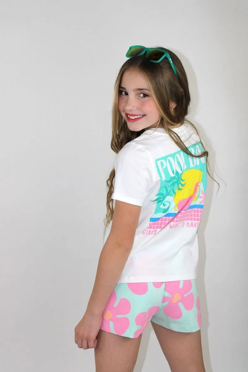 Paper Flower Pool Babe Graphic Shirt