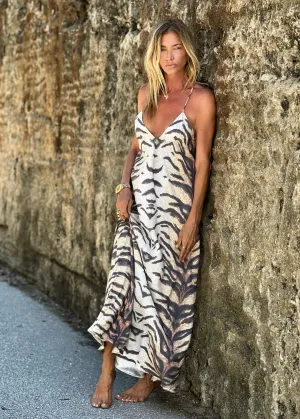 Tara Dress Faded Tiger