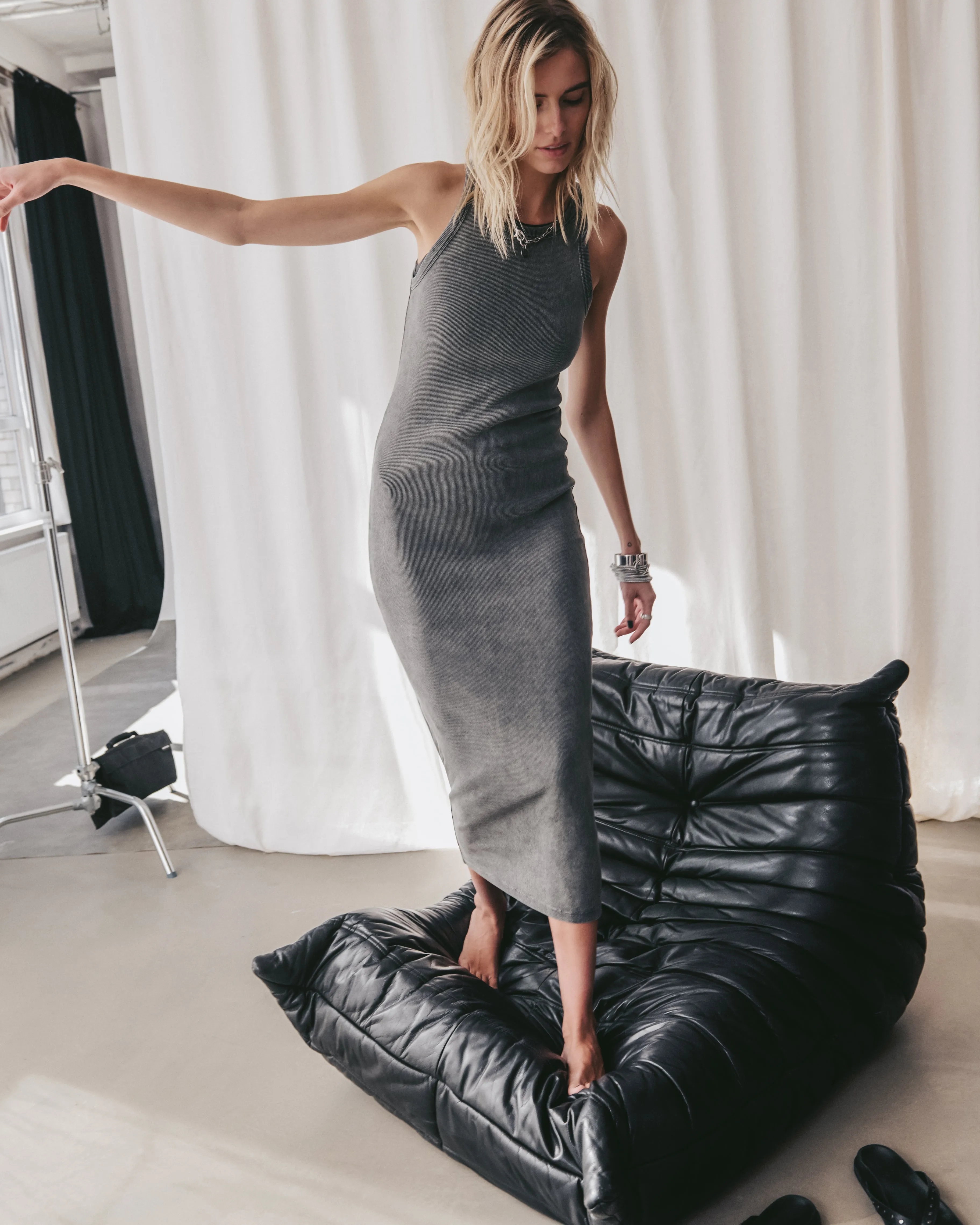 The Dark Faded Long Standard Tank Dress