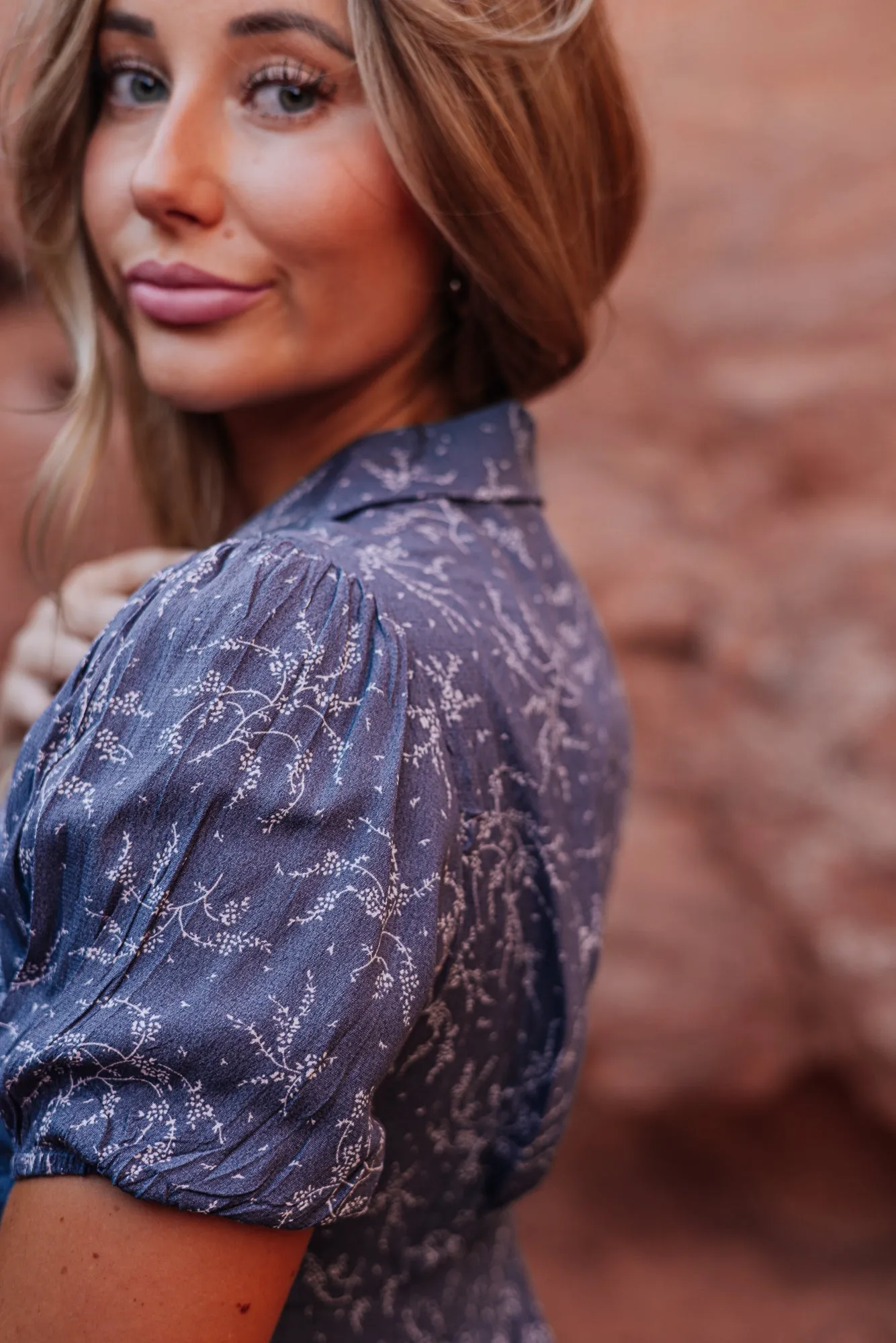 Faded Chambray Trynda Dress - Stylish and Trendy Womens Clothing Option